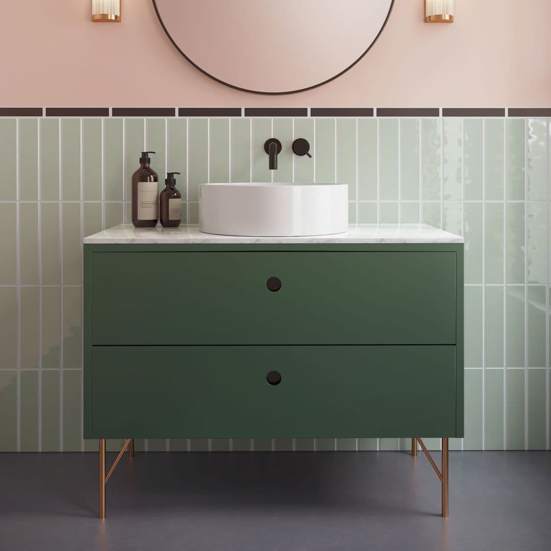 Grüne Badkommode 
