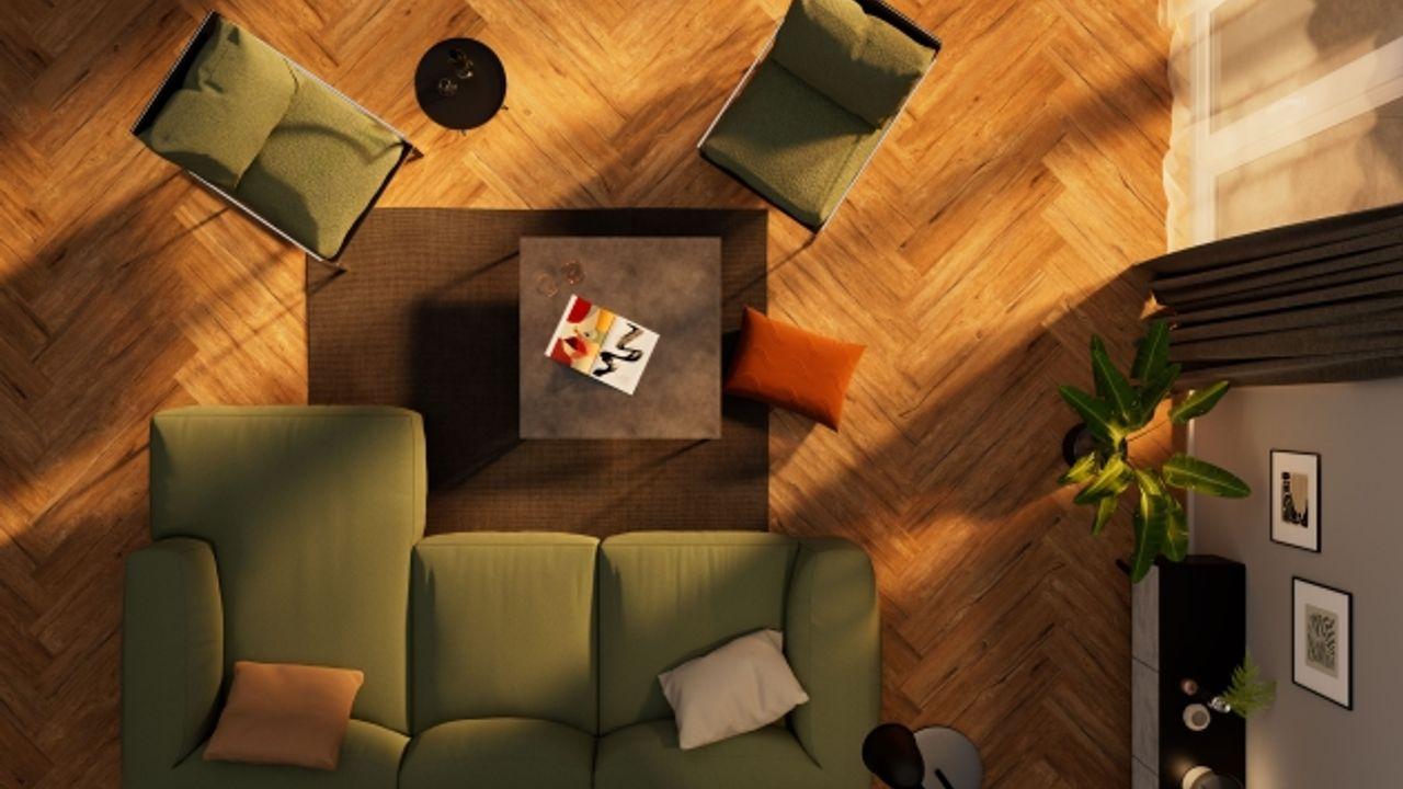 Magnetboden im Wohnzimmer verlegt