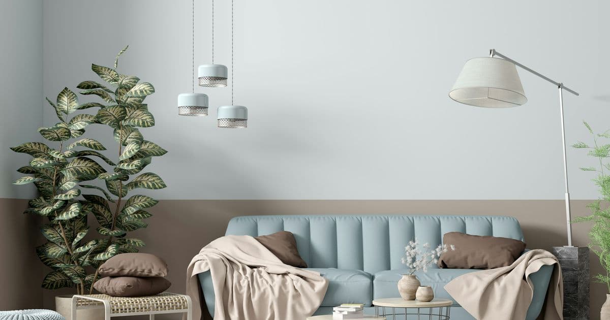 Wand in Hell und Braun