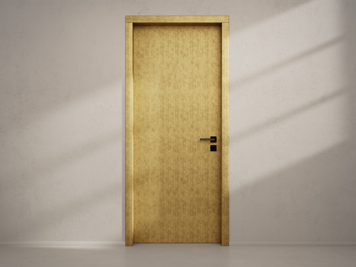 Door with material