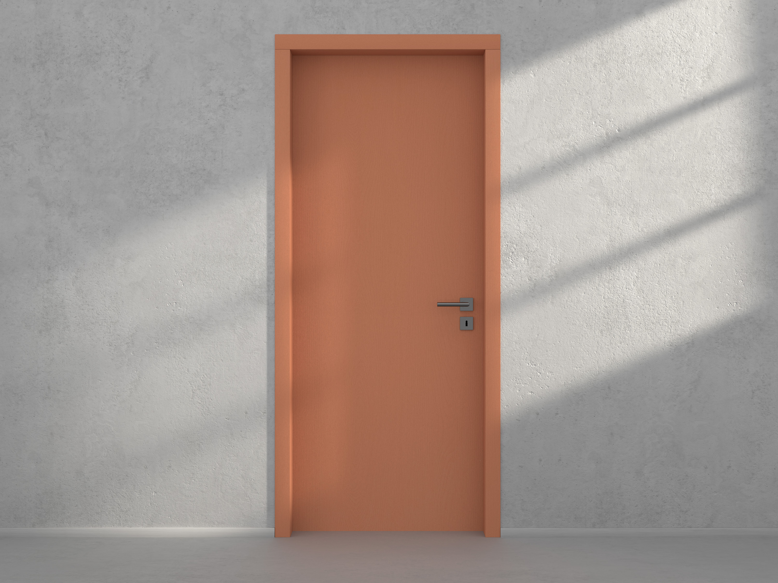 Door with material