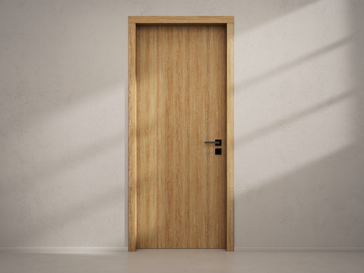 Door with material