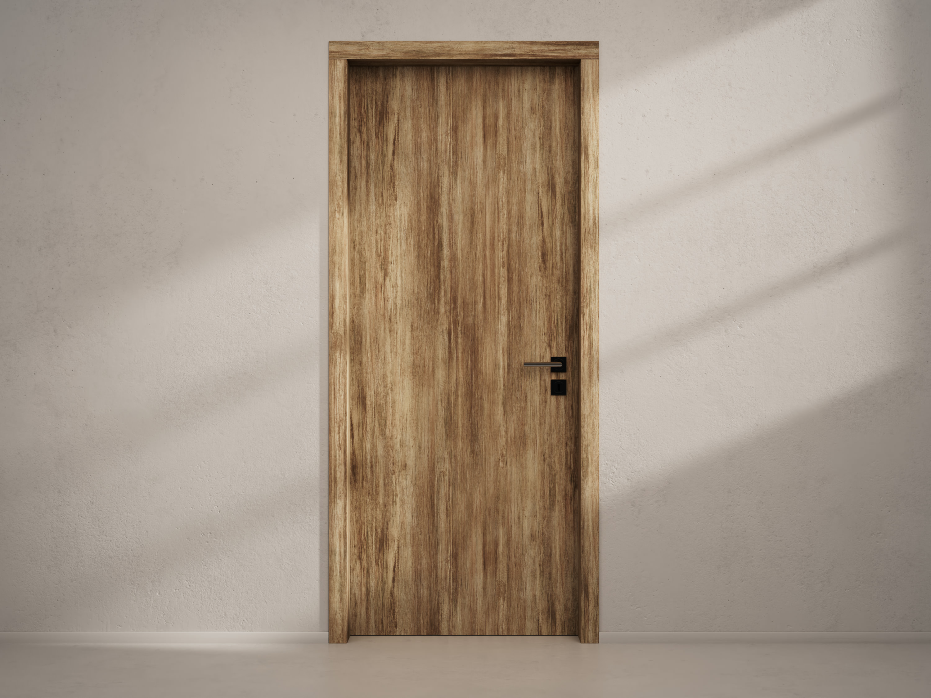 Door with material