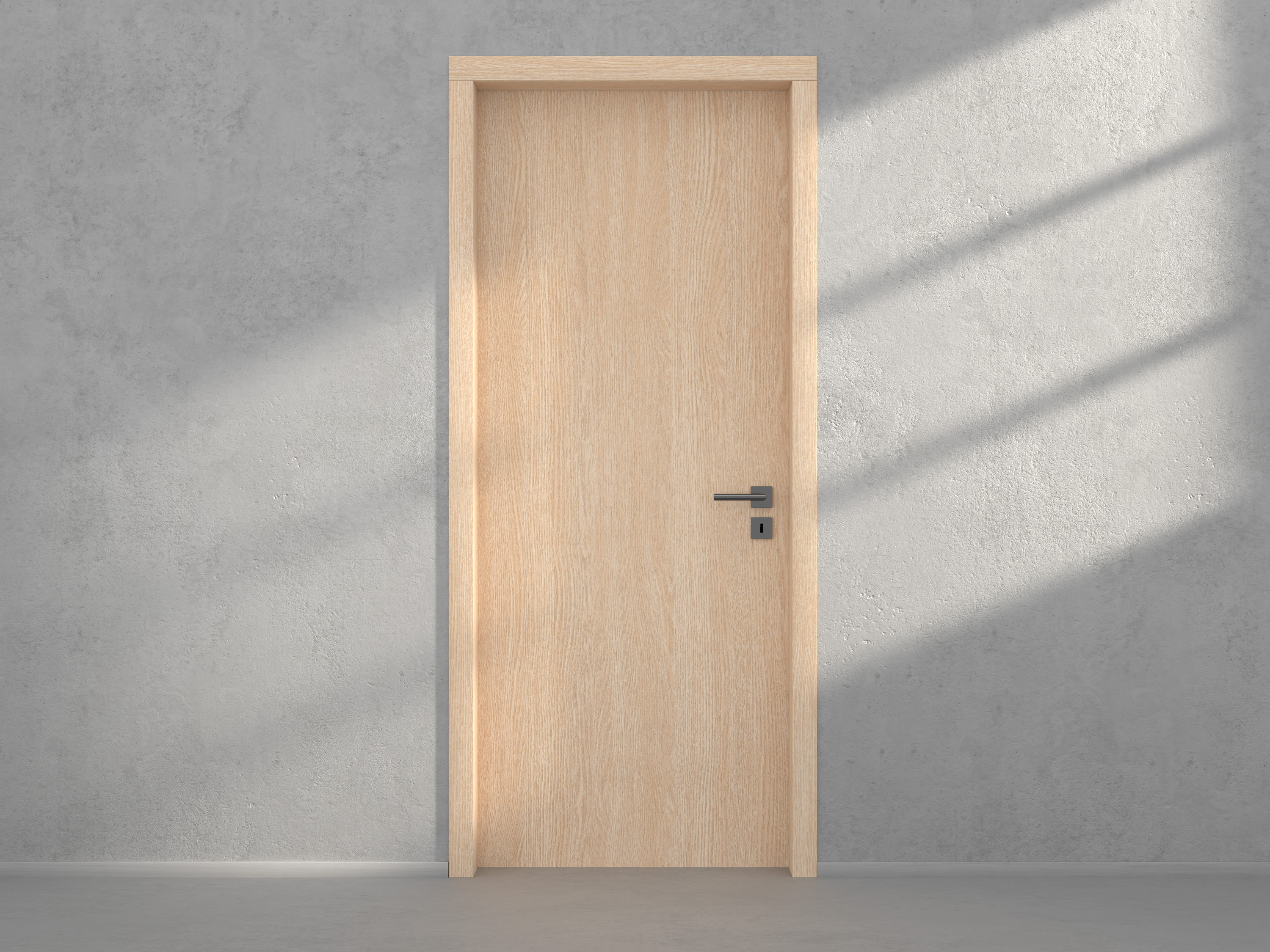 Door with material