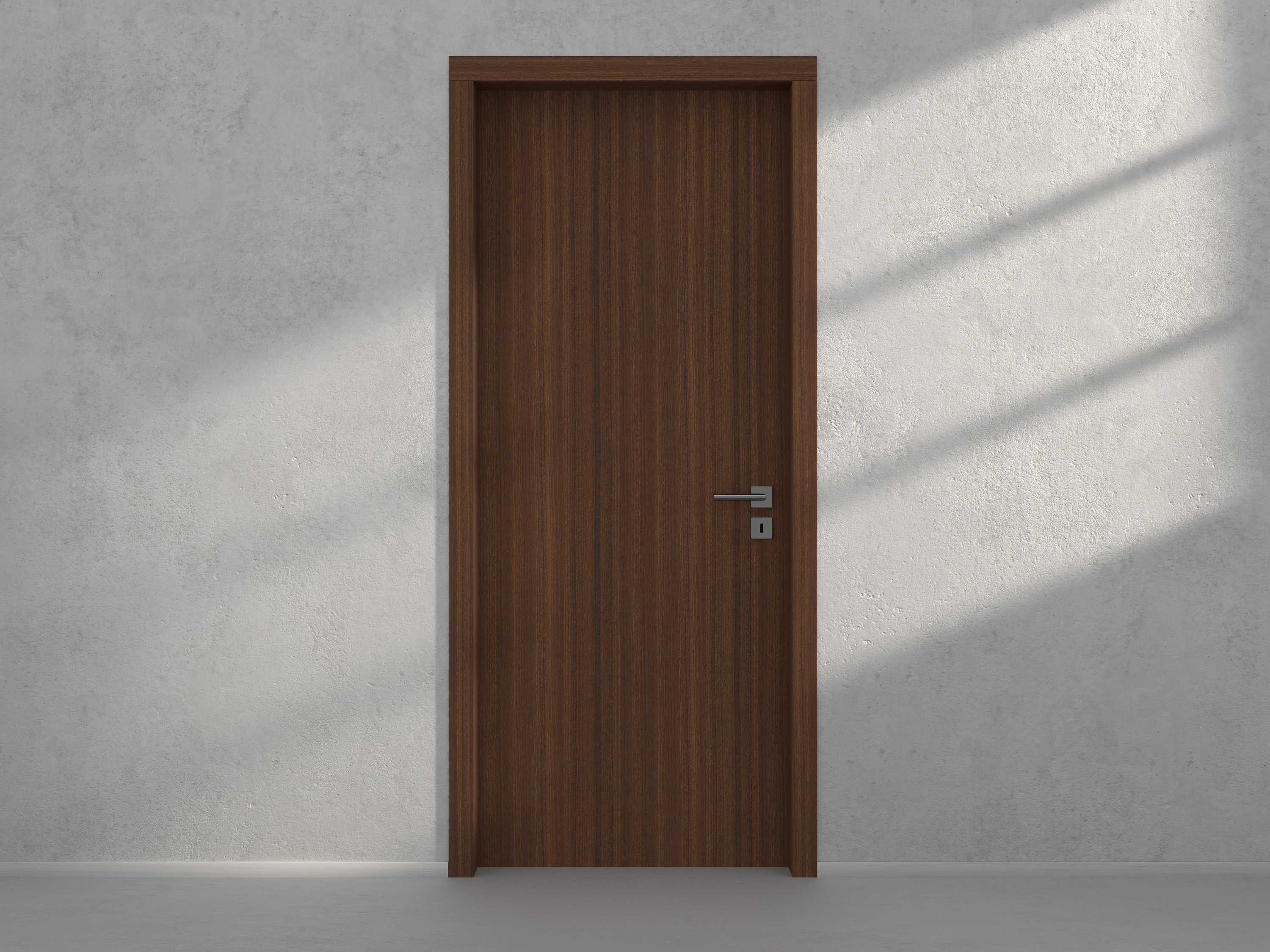 Door with material