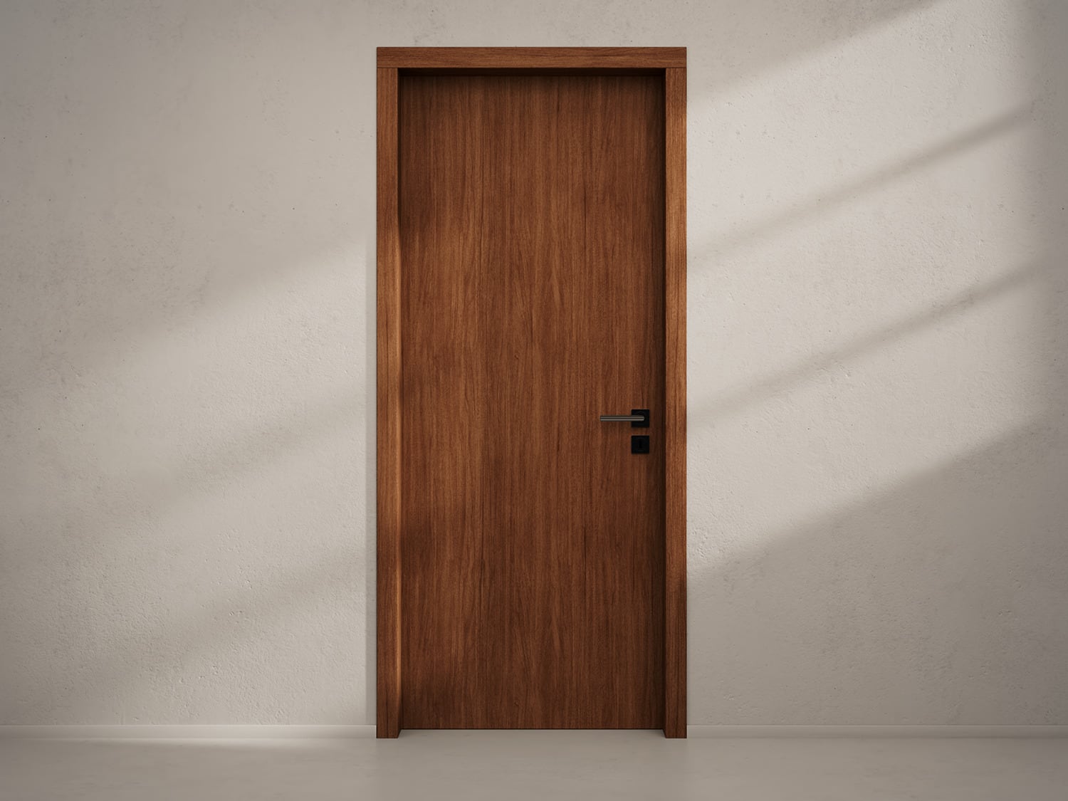 Door with material